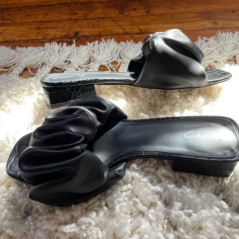 Black Ruffle Janis Sandal Circus by Sam Edelman